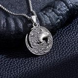 Sterling Silver Peace Sign Coexist Peace Symbol Pirate Tree of Life Thor's Hammer Wolf Raven Viking Series Necklace