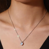 10K 14K 18K White Gold Heart Birthstone Rose Pendant Necklace Mothers Day Gift