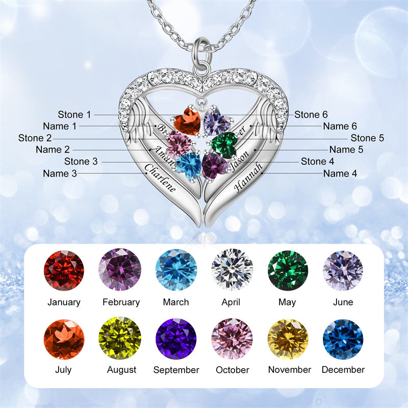 Copper Sterling Silver Simulated Birthstone Name Pendant Necklace for Mom