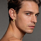 14K Gold Plated Vikings  Celtic Knot Hoop Earrings