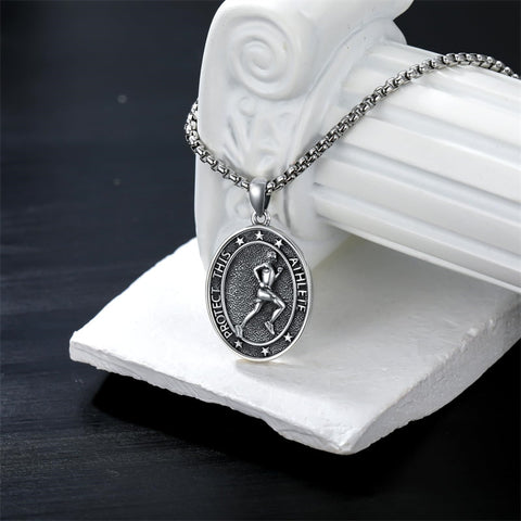 Sterling Silver Baseball Soccer Hockey Football Basketball Taekwondo Tennis Golf Runner Pendant Necklace