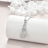 Mustard Seed Necklace Infinity ZC Opal Pendant Sterling Silver Jewelry for Women