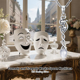 Sterling Silver Horse Turtle Dragon Masks Spoon Pendant Necklace