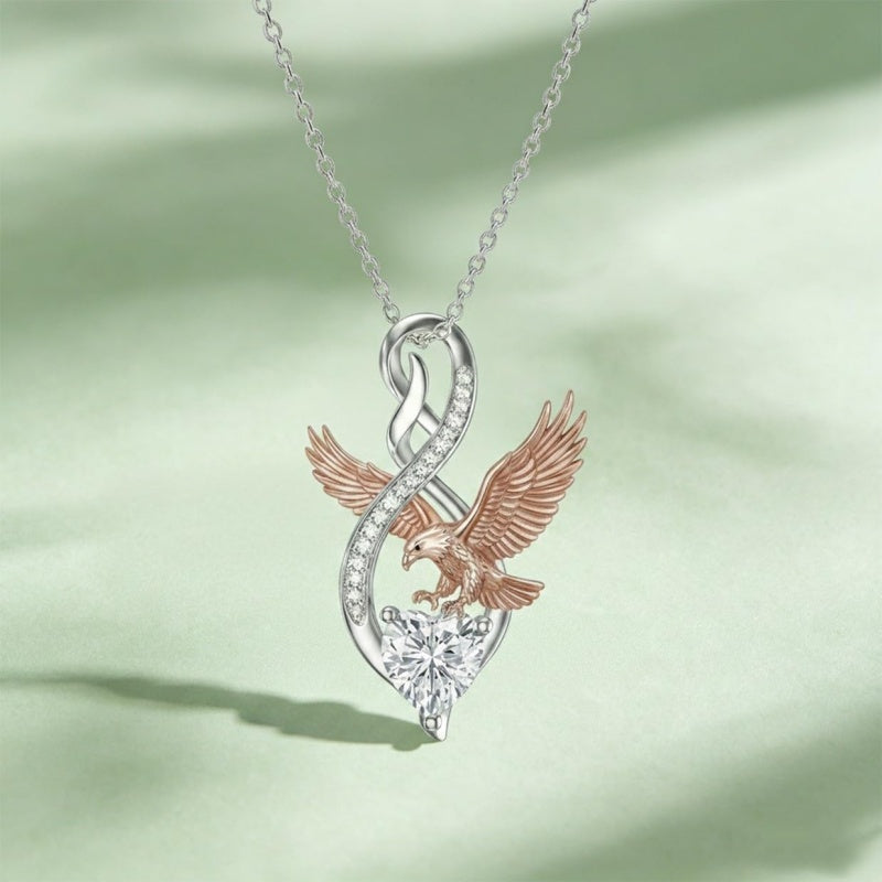 Sterling Silver 12 Month Birthstone Infinity Heart Animal Pendant Necklace Christmas Birthday Jewelry Gift