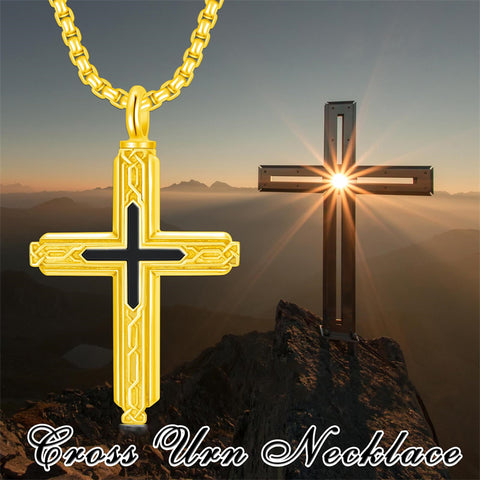 Sterling Silver Obsidian Lapis Lazuli Tigers Eye Turquoise Celtic Knot & Cross Urn Necklaces for Ashes