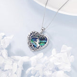 Sterling Silver Tree of Life Heart Shaped Horse Cat Dragonfly Butterfly Hummingbird Pendant Necklace