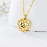 10K 14K 18K Solid Gold Heart Personalized Photo Starburst Cross Rose Wings Butterfly Turtle Celtic Pendant Necklace