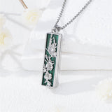Sterling Silver Hummingbird Urn Necklace for Ashes