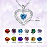 Copper Sterling Silver Simulated Birthstone Name Pendant Necklace for Mom