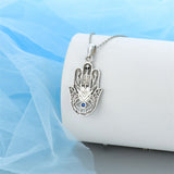 Sterling Silver Hamsa Tree of Life Viking Lion Butterfly Evil Eye Yin Yang Eye of Horus Pendant Necklace