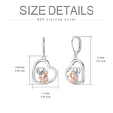 Sterling Silver Tiger Red Panda Elephant  Red Cardinal Dangle Earrings