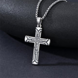 Sterling Silver Cross Christian Pendant Necklace