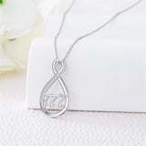 Sterling Silver 111 222 333 444 555 777 888 999 Infinity Angel Number Pendant Necklace