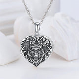 Sterling Silver Heart Rabbit Dog Cat Butterfly Dragonfly Hummingbird Wolf Urn Necklace for Ashes