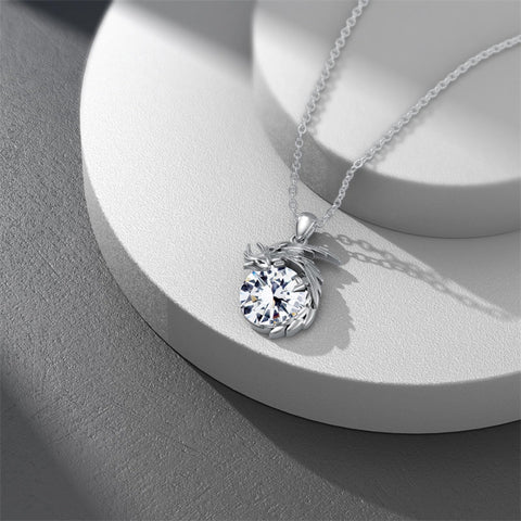 14K Gold Birthstone Dragon Necklace Pendant Necklace