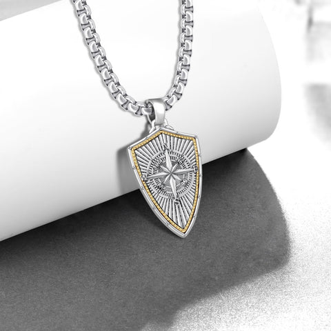14K Gold Plated Masonic Cross Compass St Michael St Christopher Santa Muerte Star of David Pendant Necklace