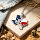 Sterling Silver  Bluebonnets Cow Skull Cowboy Hat Boot Cactus Cowgirl Texas Necklace Texas Necklace
