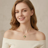 14K Gold  Plated 12 Months Birthstone  Heart Cross Pendant Necklace  for Women