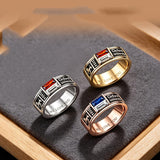 Copper Personalized Birthstone High School College Class Ring Graduation Gift