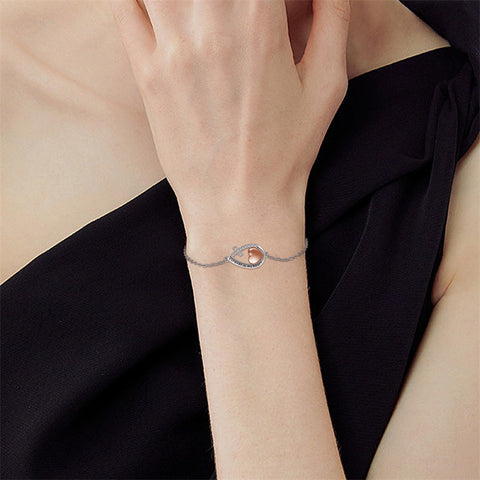 Teardrop Urn Bracelet for Ashes for Women Sterling Silver Cremation Bracelet for Ashes Memorial Jewelry Gifts for Mother Friend