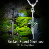Sterling Silver Medieval Sword Dagger Pendant Necklace