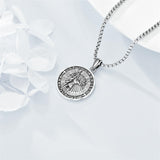 Sterling Silver Saint Gabriel,Saint Jude,Saint Benedict,Saint Patrick ,Saint Peregrine Pendant Necklace