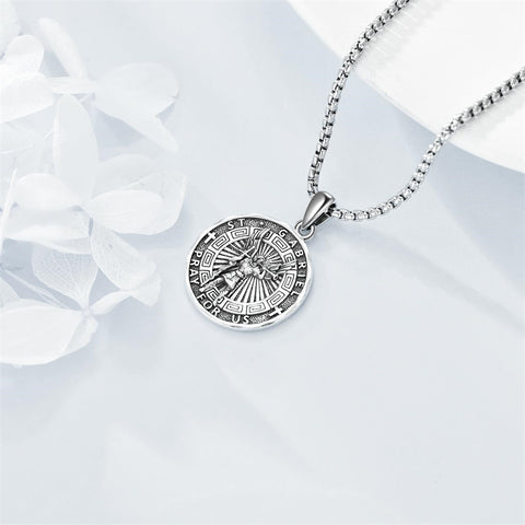 Religious Protector Necklace Sterling Silver Patron Saint Pendant Jewelry Gifts for Women Men