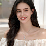 Sterling Silver 12 Month Birthstone Fox Pendant Necklace for Women