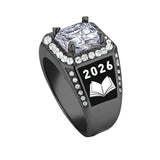 Sterling Silver Personalized Birthstone Engraved High School University College Class Ring