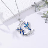 Sterling Silver Dragonfly  Cardinal Butterfly Hummingbird Pendant Necklace Gift for Women