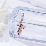 Sterling Silver Red Cardinal Bird Charm Beads