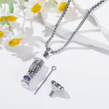 Sterling Silver Saint Michael Urn Necklace for Ashes