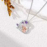 Sterling Silver Highland Cow Pendant Necklace Gift for Christmas