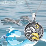 Sterling Silver Raccoon Dolphin Sea Otter Wolf Sloth Mother Daughter Pendant Necklace