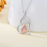 Sterling Silver Violinist Music Pendant Necklace