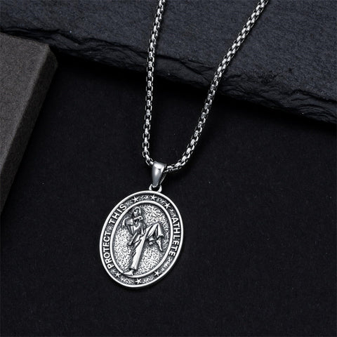 Sterling Silver Baseball Soccer Hockey Football Basketball Taekwondo Tennis Golf Runner Pendant Necklace