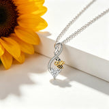Sterling Silver 12 Month Birthstone Infinity Heart Animal Pendant Necklace Christmas Birthday Jewelry Gift