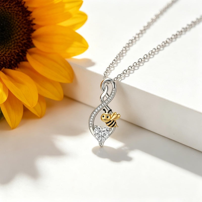 Sterling Silver 12 Month Birthstone Infinity Heart Animal Pendant Necklace Christmas Birthday Jewelry Gift