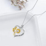 Personalized You are My Sunshine Necklace 10K/14K/18K Gold Sunflower Necklace for Women Heart Infinity Necklace Pendant Jewelry