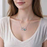 Sterling Silver Turquoise & Zirconia Infinity  111 222 333 444 777 Angel Number Pendant Necklace for Women