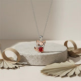 Sterling Silver 12 Month Birthstones Hedgehog Pug Fox Otter Pendant Necklace Gifts for  Birthday, Christmas, Graduation