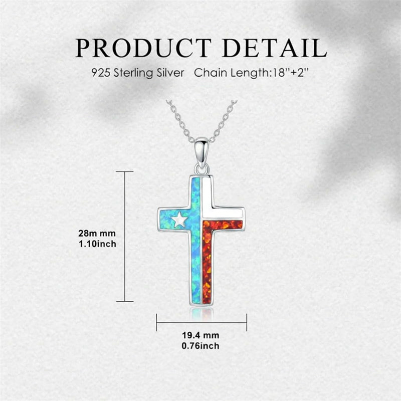 Sterling Silver Cross Pendant Necklace for Women Southwestern Cross Jewelry Gifts