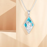 Sterling Silver Turquoise Horse Pendant Necklace