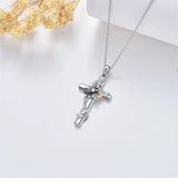 Sterling Silver Cross Bee Hummingbird Butterfly Dove Red Cardinal Pendant Necklace for Her