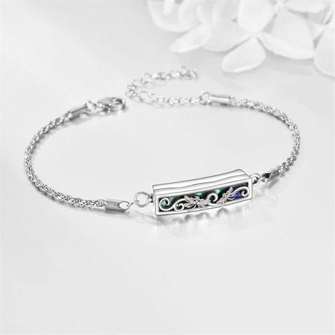 Urn Bracelet for Ashes 925 Sterling Silver Cremation Jewelry for Ashes Keepsake