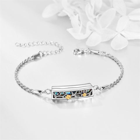 Urn Bracelet for Ashes 925 Sterling Silver Cremation Jewelry for Ashes Keepsake