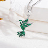 Sterling Silver Dove Hummingbird Red Cardinal Pendant Necklace