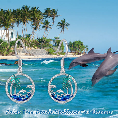 Mothers Day Gifts 925 Sterling Silver Dangle Drop Earrings for Women Girls Dolphin Earrings Dangle Earrings Jewelry Gifts