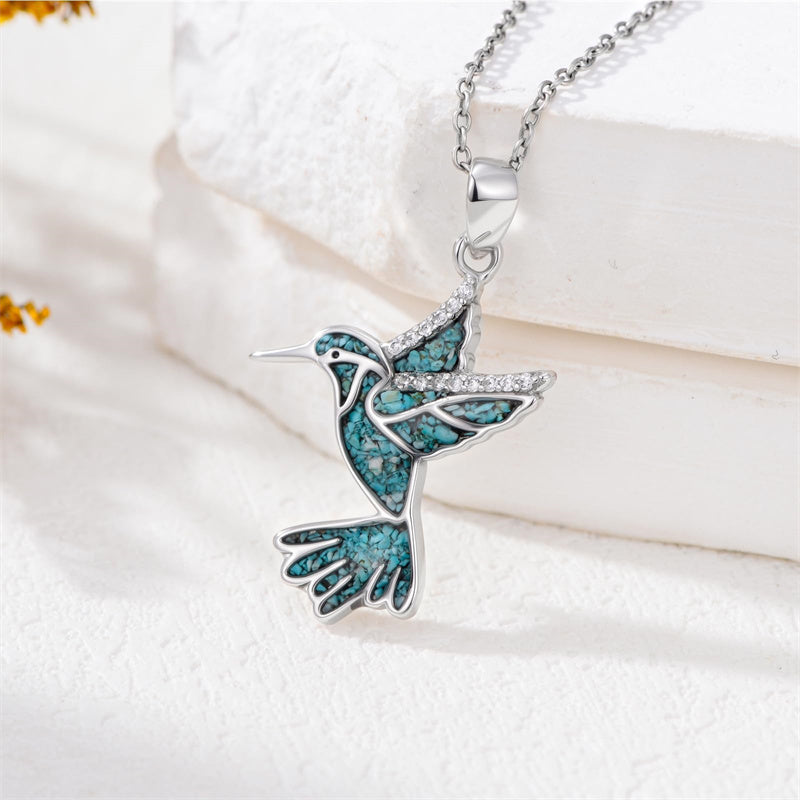 Sterling Silver Dove Hummingbird Red Cardinal Pendant Necklace