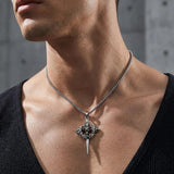 Crown of Thorns Religious Nail Cross Pendant Necklace